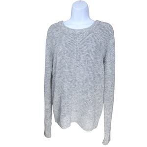 GAP Tall Gray Knit Sweater Large Cotton